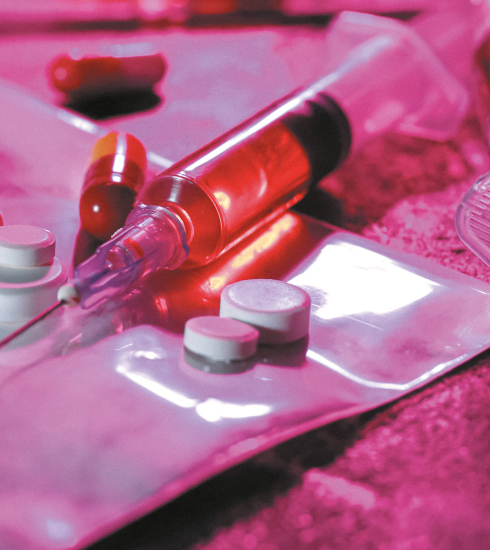 seringues et produits stupéfiants